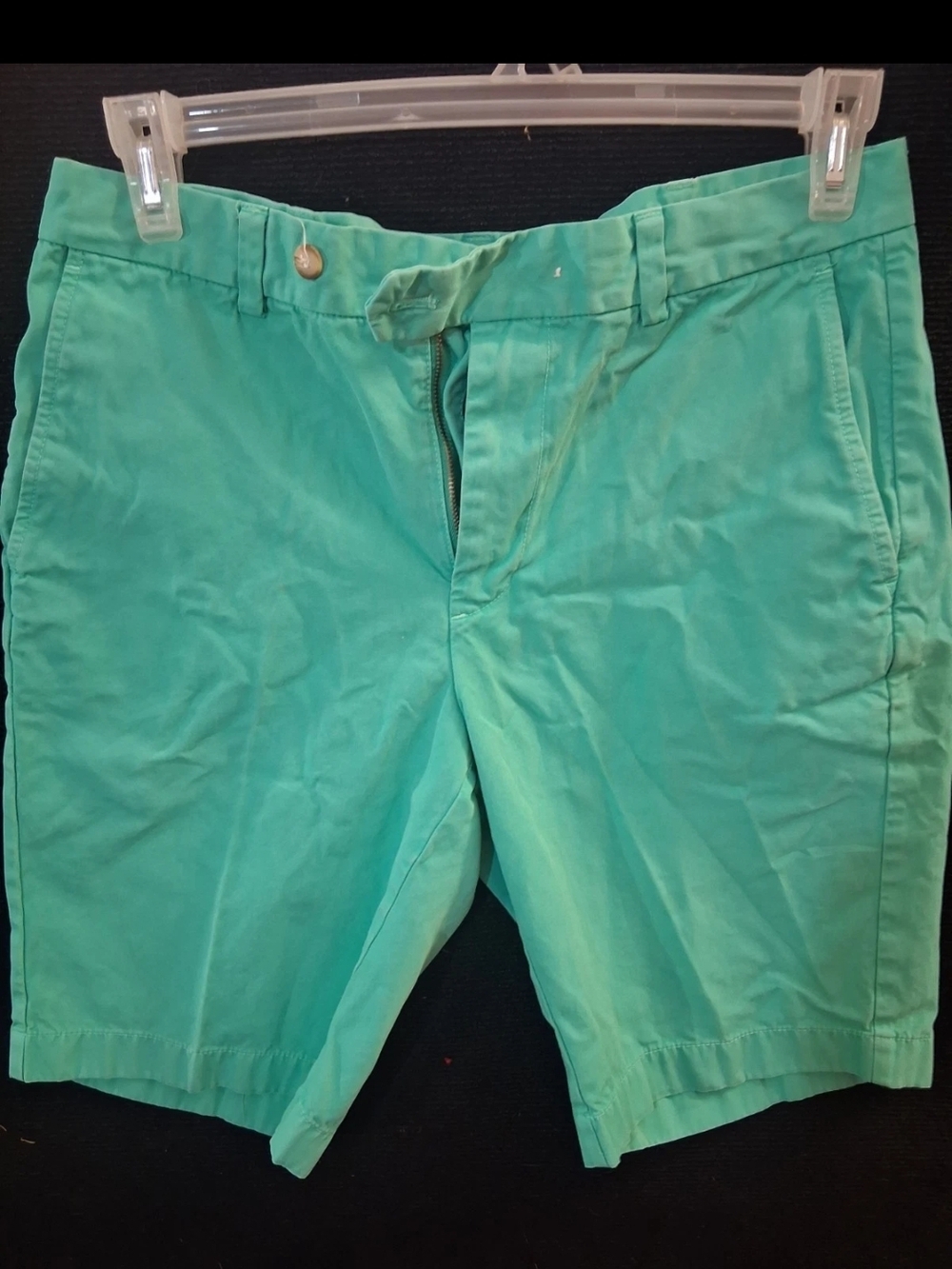 Brooks Brothers Teal Flat-Front Chino Shorts